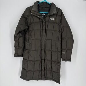 The North Face Women's 600‎ Fill Long Down Puffer Coat Olive Green Size Small